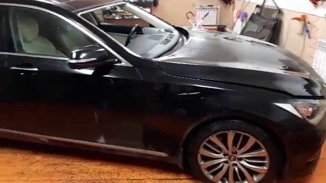Установка лобового стекла Hyundai Genesis смотреть онлайн