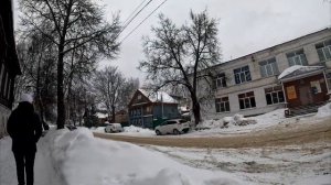 Город Семенов зимой. Прогулка по центру города. Ч1