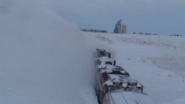 Rotary Snow Plow Union Pacific 900082 Blizzard 2006 Action
