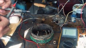 Ремонт генератора Mando. Замыкание статора. Repair of the generator Mando. Closing the stator.