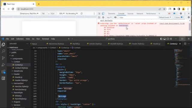Warning: Use the `defaultValue`or `value` props instead of setting children || Solved смотреть онлайн