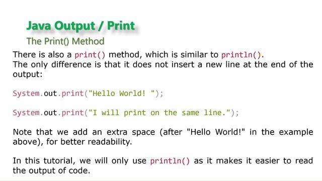 Java Output|| Java Print() Method || Java Tutorial Part-3 смотреть онлайн