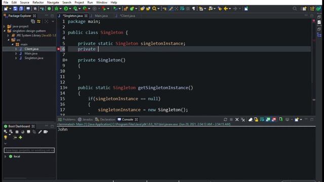 Singleton Design Pattern Java - Tutorial with example смотреть онлайн