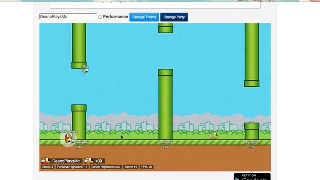 Flappy Bird mmo Game #2 смотреть онлайн