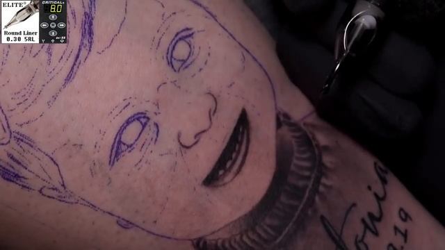 Baby portrait - Tattoo time lapse смотреть онлайн