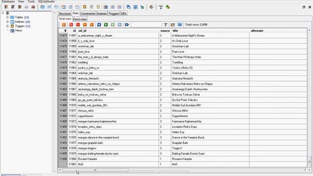 data sqlite смотреть онлайн