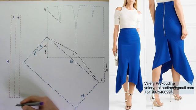 моделируем юбку modelado de falda #курсыкройкиишитья #diseñodemodas #валерийпрокудиншитьё #мода смотреть онлайн