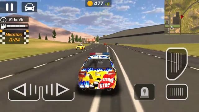 Drifting police chase game, cop driving car in city, android game, смотреть онлайн