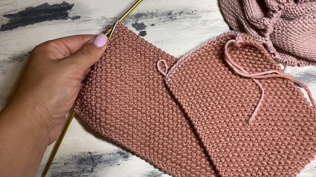 Очень простая повязка на голову спицами.Подробный мастер-класс!