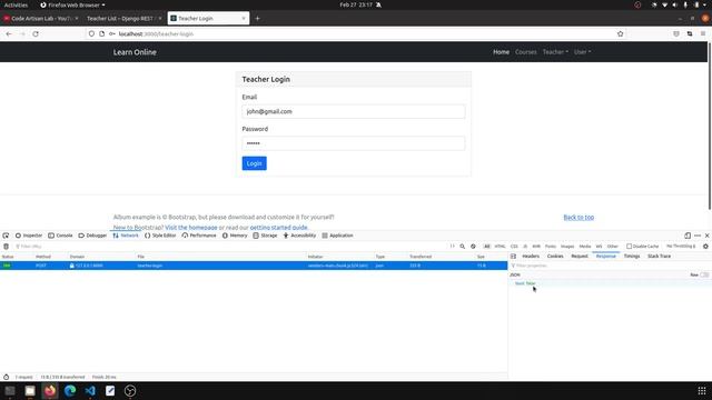 Django ReactJs LMS #35 | Show login error messag reactjs | Solved matching query DoesNotExit django смотреть онлайн