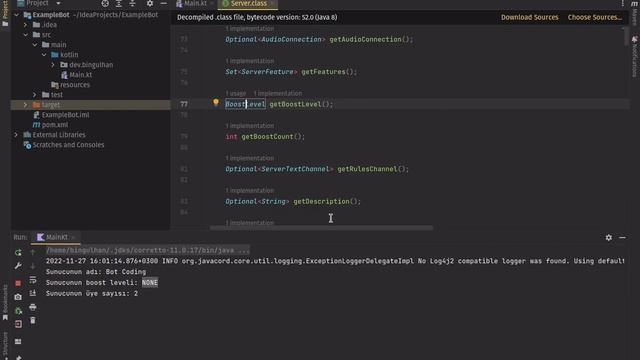 #2 SERVER | JavaCord ve Kotlin ile Discord bot kodlama смотреть онлайн