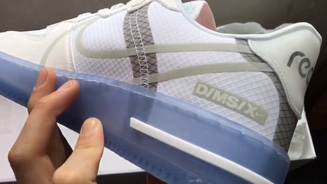 Nike Air Force 1 React QS Light Bone detail 2020 new release смотреть онлайн