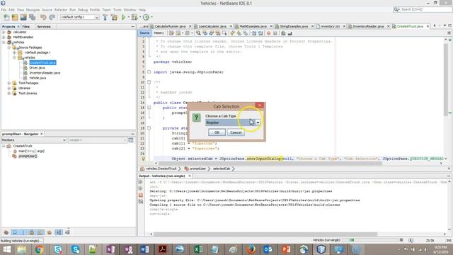 Show a drop down list in Java JOptionPane prompt смотреть онлайн