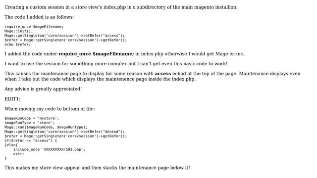 Magento: Setting Custom Session in index.php - Problems смотреть онлайн
