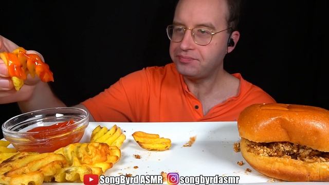 ASMR BBQ TOFU SANDWICHES MUKBANG (No Talking) EATING SOUNDS