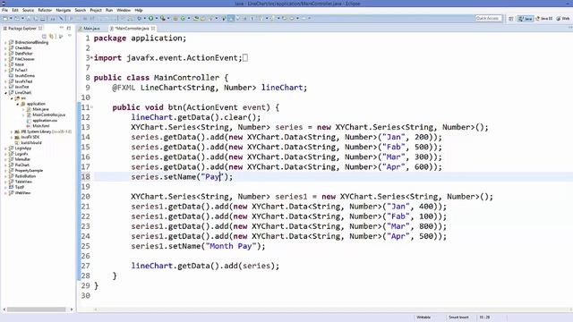 JavaFx Tutorial For Beginners 29 - Adding multiple Lines to LineChart смотреть онлайн
