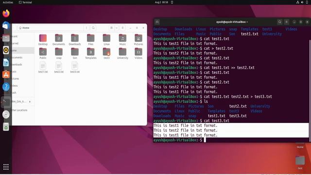 Linux Command Line Basics Tutorials - cat Command in Linux смотреть онлайн
