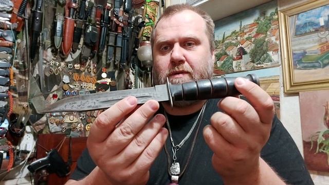 Рукоять ножа из кожи. Моё мнение.