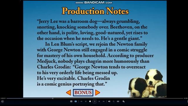 Disney's Beethoven's 2nd DVD Menu Walkthrough (2001) смотреть онлайн