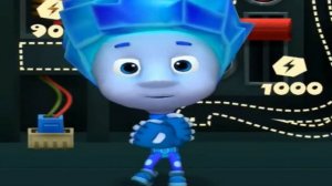 Нолик танцует под песню фиксиков на разных языках