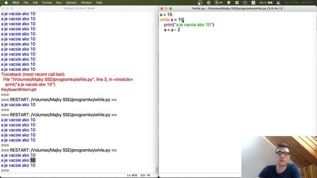 Online Kurz Python [ep. 5] - While Cyklus смотреть онлайн