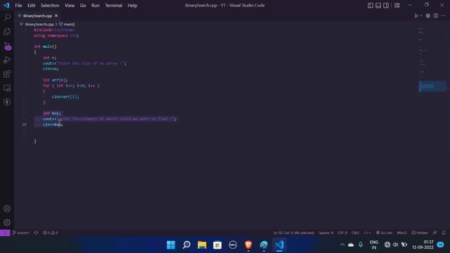 How to find index of element in array using Binary Search | CodeYouNeed. смотреть онлайн