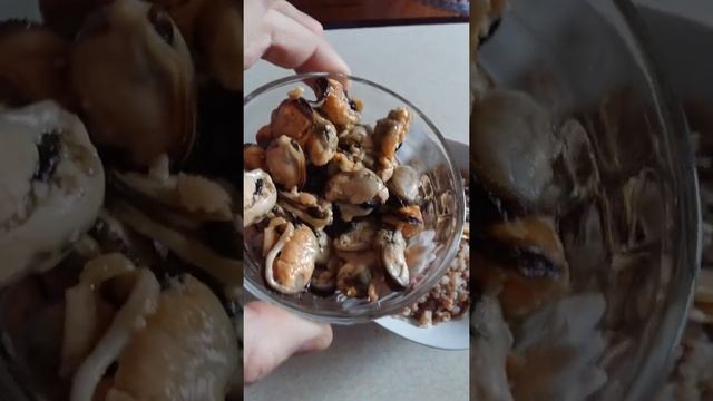Мидии с гречкой вкусно смотреть онлайн