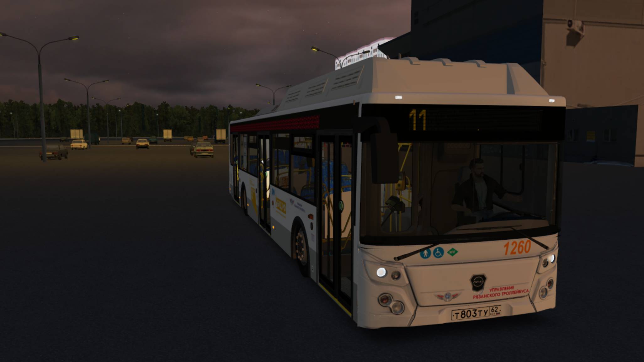 Omsi 2| Вечерняя Рязань и ЛиАЗ 5292.67 2019 по 11 Маршруту.