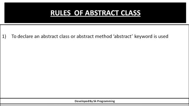 Abstract Class And Abstract Method In Java` смотреть онлайн