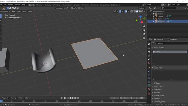 Solidify Modifier In Blender 2.8 смотреть онлайн