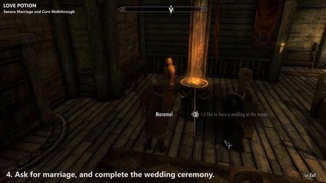 Serana Marriage and Cure Walkthrough - Skyrim LOVE POTION Mod смотреть онлайн