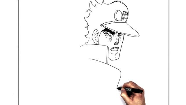 How To Draw Jotaro (Pose) | Step By Step | JoJo's Bizarre Adventure смотреть онлайн