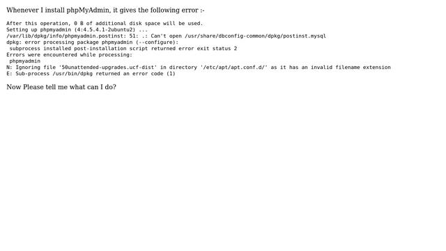 Ubuntu: I Can't install PhpMyAdmin смотреть онлайн