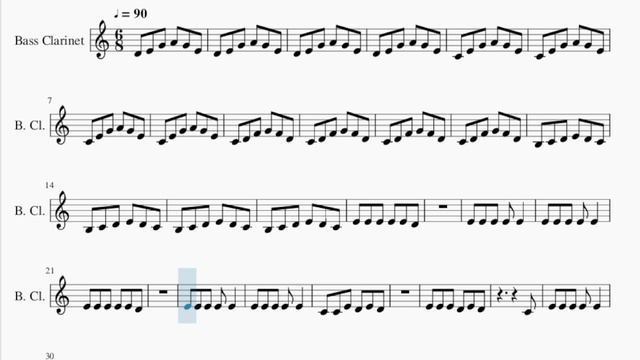 SUPER EASY Bass Clarinet Sheet Music: How To Play Golden Hour  By JVKE