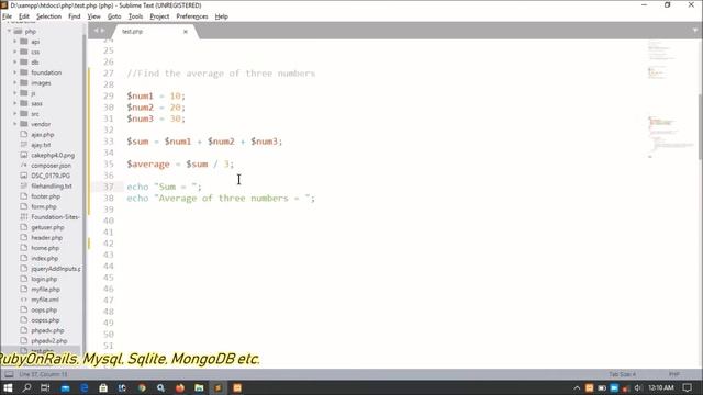 PHP Programs Part-09 | Average | Find the average of three numbers смотреть онлайн