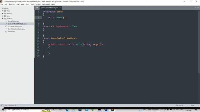 default methods in interface in java | main() method in interface in java in hindi смотреть онлайн