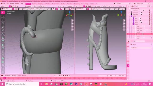 【Speed Modeling】 Monster High ☆ Haunt Couture Clawdeen Wolf 「Blender + MMD」 смотреть онлайн