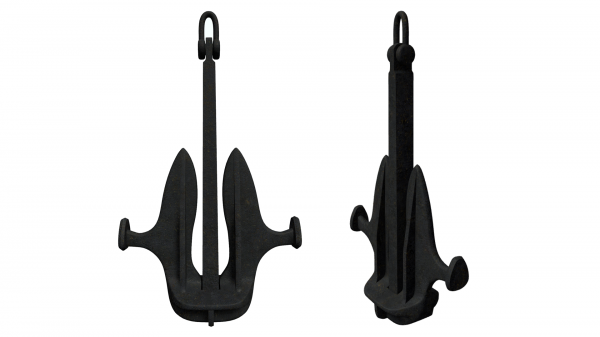 3D model. Anchor M Black. Якорь Матросова.