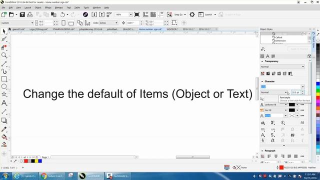 Corel Draw Tips & Tricks Save your Font Size and Style and more as Default смотреть онлайн
