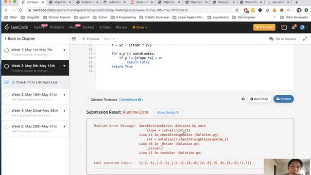 Leetcode - Check If It Is a Straight Line (Python) смотреть онлайн