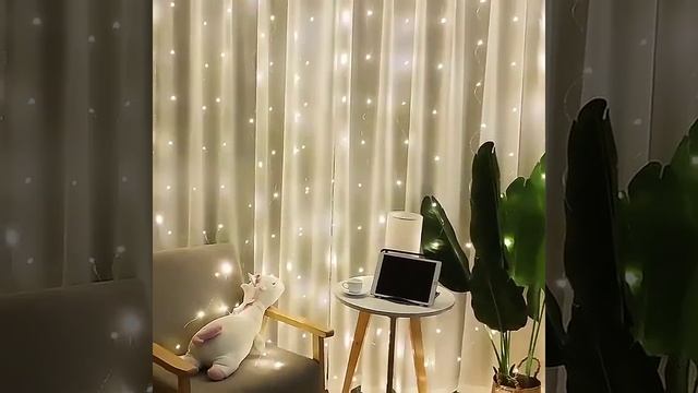 Светодиодная гирлянда "Штора" 3х2 м, 200 LED Белая на медной проволоке смотреть онлайн