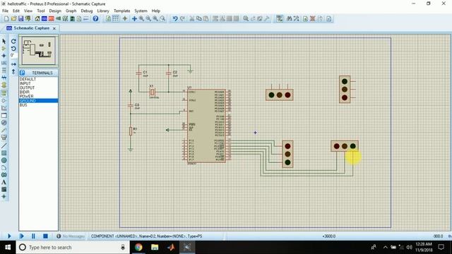 Traffic Light Controller Using 8051 In Proteus With ALP Code