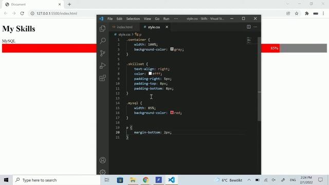 How to create skills progress bar in HTML and CSS смотреть онлайн