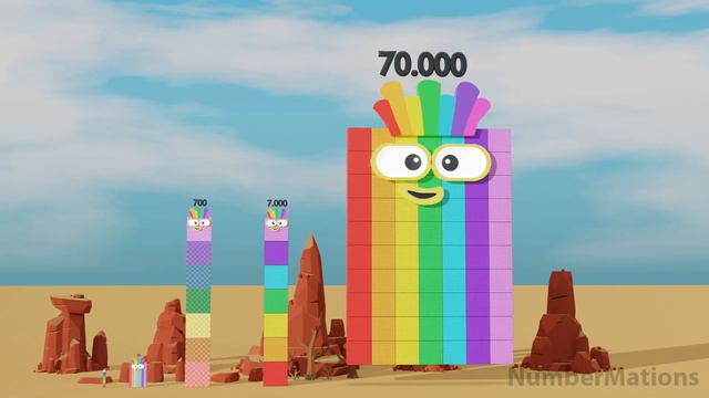 Looking for Numberblocks comparison 7 70 700 7000 70000 700000 7000000 NumberPatterns standing tal смотреть онлайн