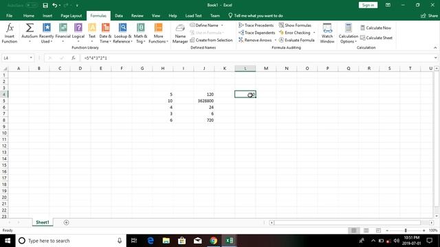 How to use Fact Function or Formula in Microsoft Excel (Factorial) смотреть онлайн