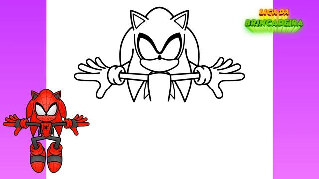 Como DESENHAR O SONIC HOMEM-ARANHA: Sem Volta Para Casa - How To DRAW SONIC SPIDER-MAN: No Way Home