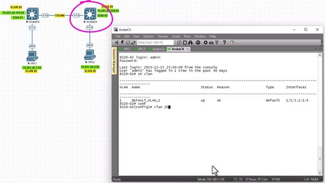 Aruba Switch VLAN Configuration смотреть онлайн
