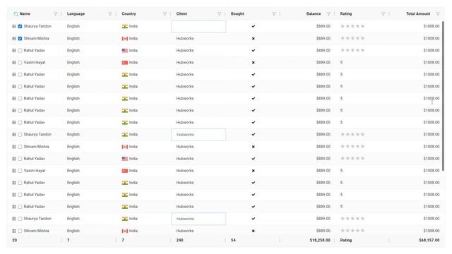 Responsive Data Grid with search, filter & fixed header footer смотреть онлайн