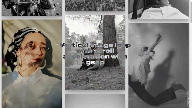 Vertical image loop with scroll acceleration with gsap | Free Source Code | #css #html смотреть онлайн