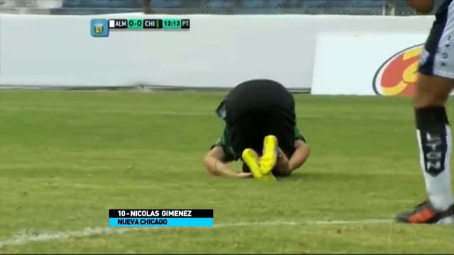 Gol de Giménez. Almagro 0 - Nueva Chicago 1. Fecha 1. B Nacional 2016 смотреть онлайн